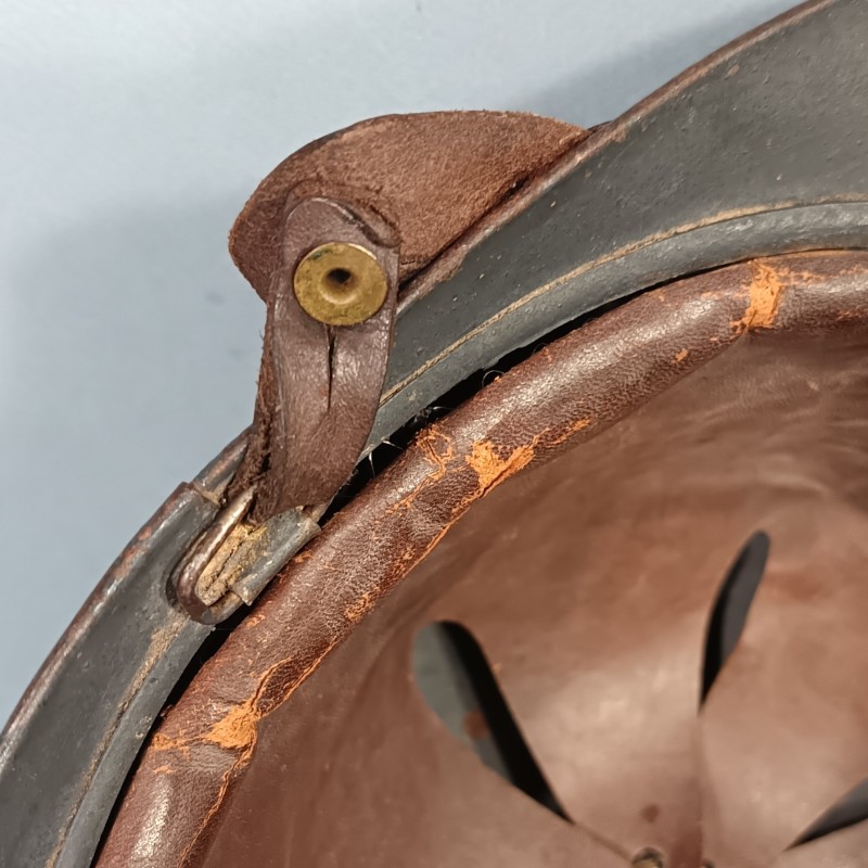 CASQUE ADRIAN MODELE 1915 OFFICIER DES TROUPES D'AFRIQUE TIRAILLEURS ET ZOUAVES COMPLET GUERRE 1914-1918