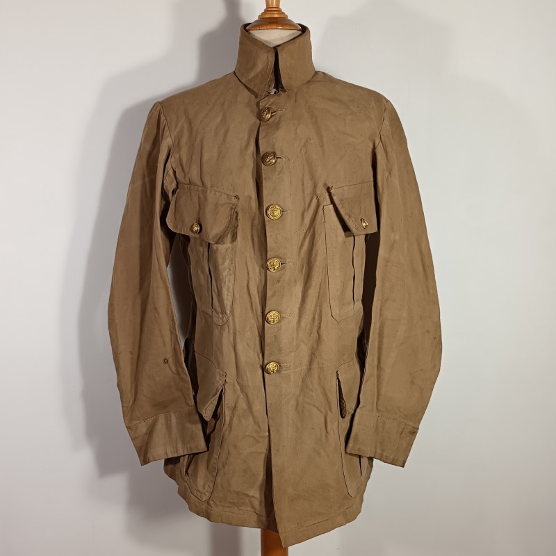 VAREUSE VESTE OFFICIER OU SOUS OFF MODELE 1913 TROUPE COLONIALES ET LEGION COULEUR BEIGE SABLE