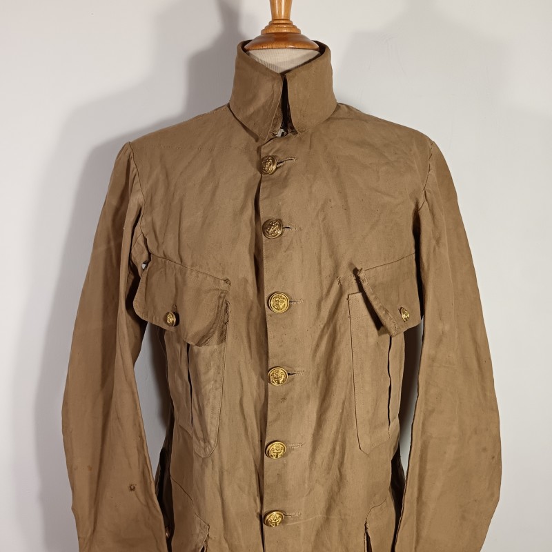 VAREUSE VESTE OFFICIER OU SOUS OFF MODELE 1913 TROUPE COLONIALES ET LEGION COULEUR BEIGE SABLE