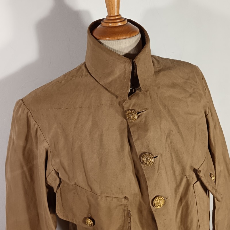 VAREUSE VESTE OFFICIER OU SOUS OFF MODELE 1913 TROUPE COLONIALES ET LEGION COULEUR BEIGE SABLE