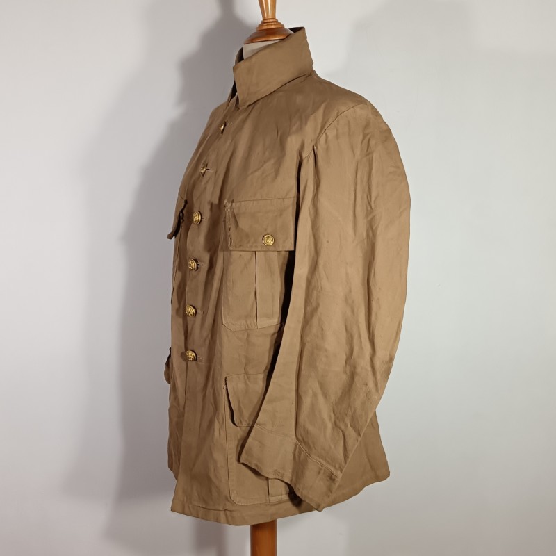 VAREUSE VESTE OFFICIER OU SOUS OFF MODELE 1913 TROUPE COLONIALES ET LEGION COULEUR BEIGE SABLE