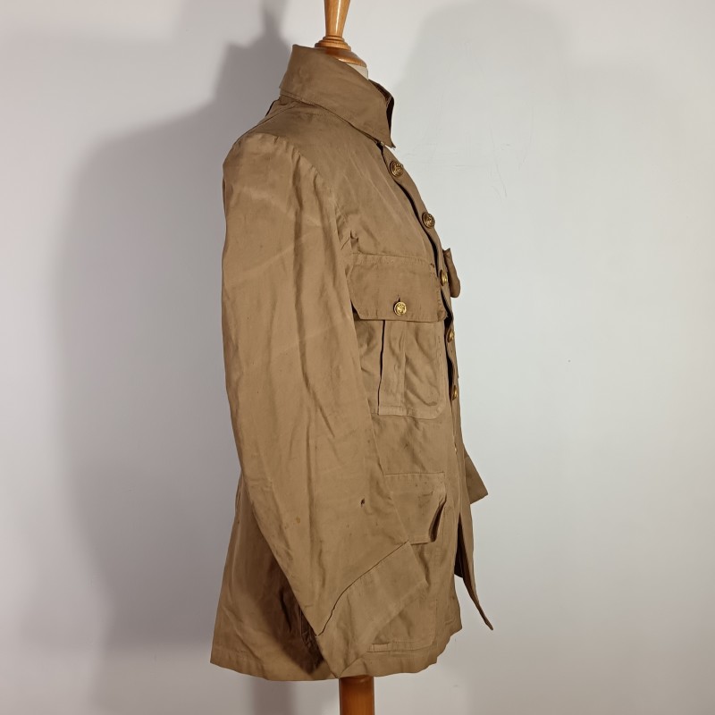 VAREUSE VESTE OFFICIER OU SOUS OFF MODELE 1913 TROUPE COLONIALES ET LEGION COULEUR BEIGE SABLE