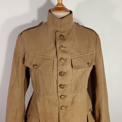 VAREUSE VESTE OFFICIER MODELE 1893 TROUPE COLONIALES ET LEGION COULEUR BEIGE SABLE TONKIN CHINE ANNAM