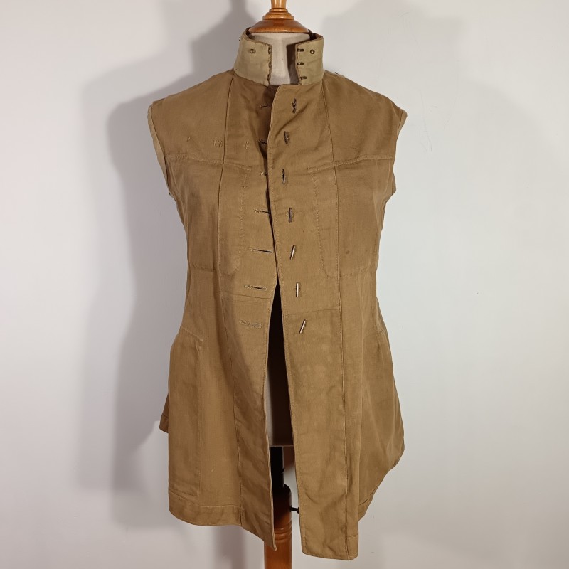 VAREUSE VESTE OFFICIER MODELE 1893 TROUPE COLONIALES ET LEGION COULEUR BEIGE SABLE TONKIN CHINE ANNAM
