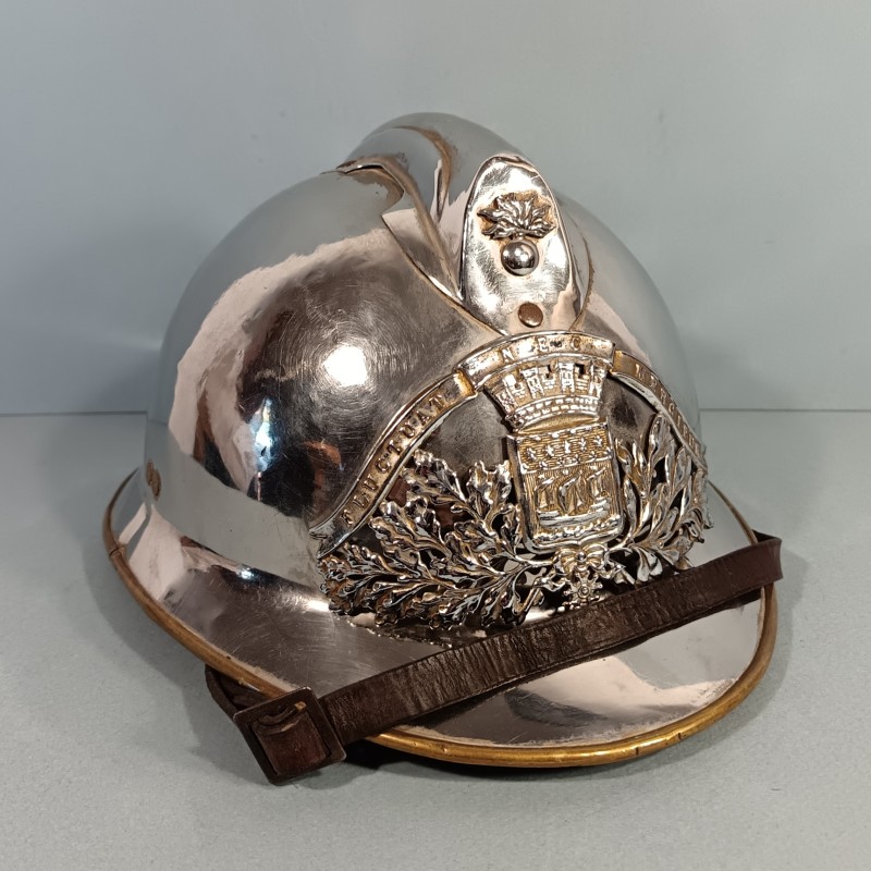 CASQUE DE SOUS-OFFICIER DES SAPEURS POMPIERS DE LA VILLE DE PARIS SPP SAPEUR-POMPIER MODELE 1933 FRANCK NUMEROTEE