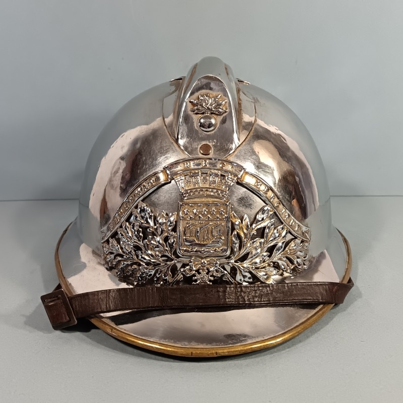 CASQUE DE SOUS-OFFICIER DES SAPEURS POMPIERS DE LA VILLE DE PARIS SPP SAPEUR-POMPIER MODELE 1933 FRANCK NUMEROTEE