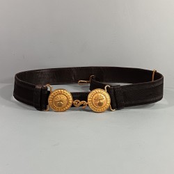 CEINTURON D'UNIFORME OFFICIER D'INFANTERIE ET LEGION ETRANGERE BOUCLES DOREES AVEC GRENADE MODELE 1922-1931