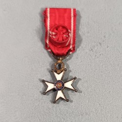 POLOGNE REDUCTION DE LA MEDAILLE D'OFFICIER DE L'ORDRE POLONIA RESTITUTA RENAISSANCE DE LA POLOGNE 1918