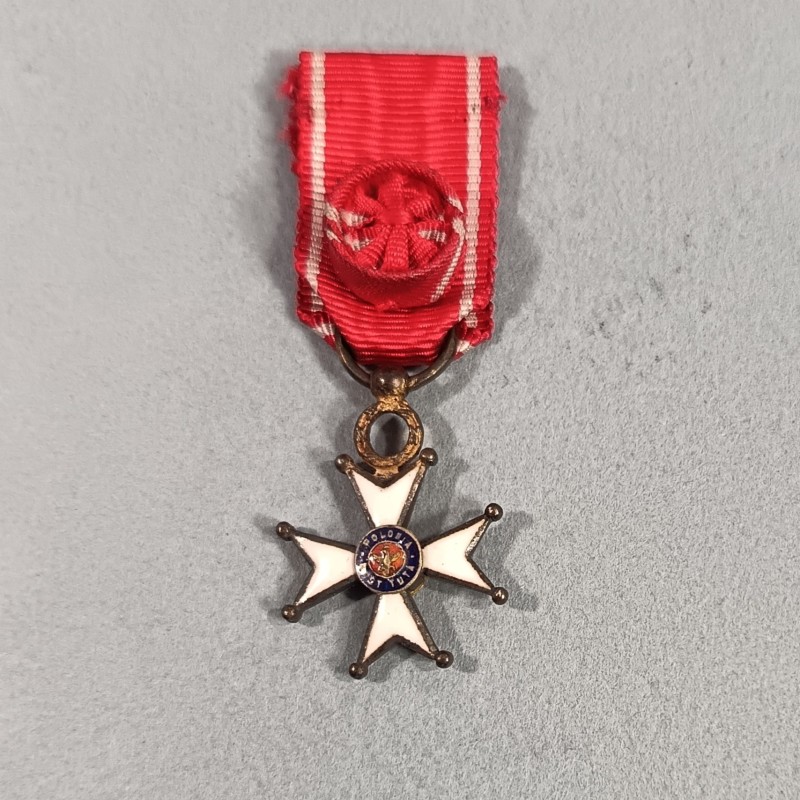 POLOGNE REDUCTION DE LA MEDAILLE D'OFFICIER DE L'ORDRE POLONIA RESTITUTA RENAISSANCE DE LA POLOGNE 1918