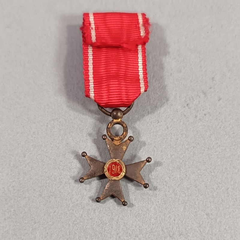 POLOGNE REDUCTION DE LA MEDAILLE D'OFFICIER DE L'ORDRE POLONIA RESTITUTA RENAISSANCE DE LA POLOGNE 1918
