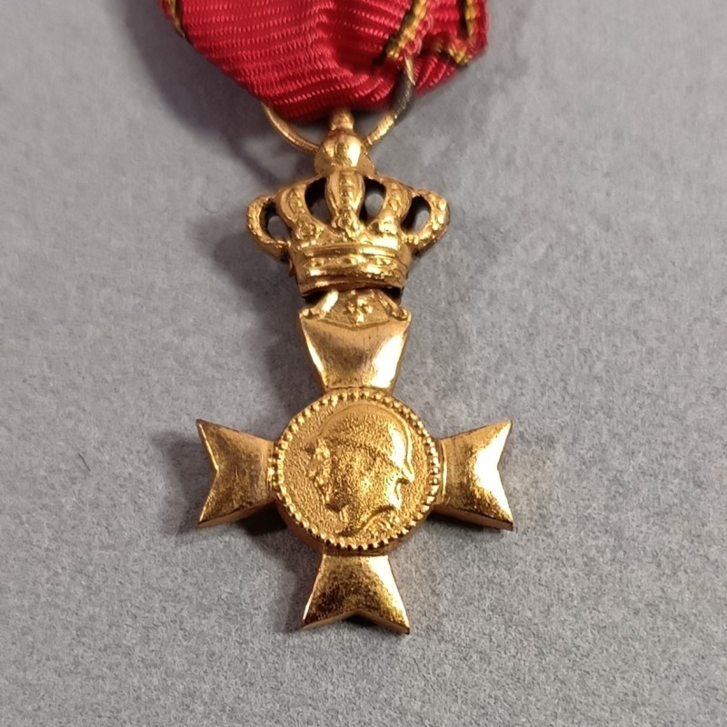BELGIQUE REDUCTION DE LA MEDAILLE OU CROIX DES VETERANTS DU ROI ALBERT Ier 1909-1934 GUERRE 1914-1918