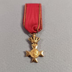 BELGIQUE REDUCTION DE LA MEDAILLE OU CROIX DES VETERANTS DU ROI ALBERT Ier 1909-1934 GUERRE 1914-1918