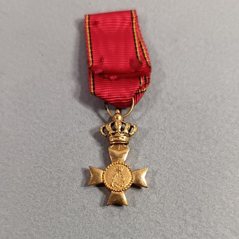 BELGIQUE REDUCTION DE LA MEDAILLE OU CROIX DES VETERANTS DU ROI ALBERT Ier 1909-1934 GUERRE 1914-1918