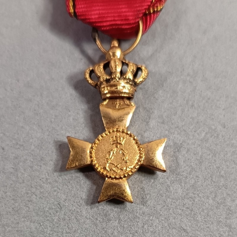 BELGIQUE REDUCTION DE LA MEDAILLE OU CROIX DES VETERANTS DU ROI ALBERT Ier 1909-1934 GUERRE 1914-1918