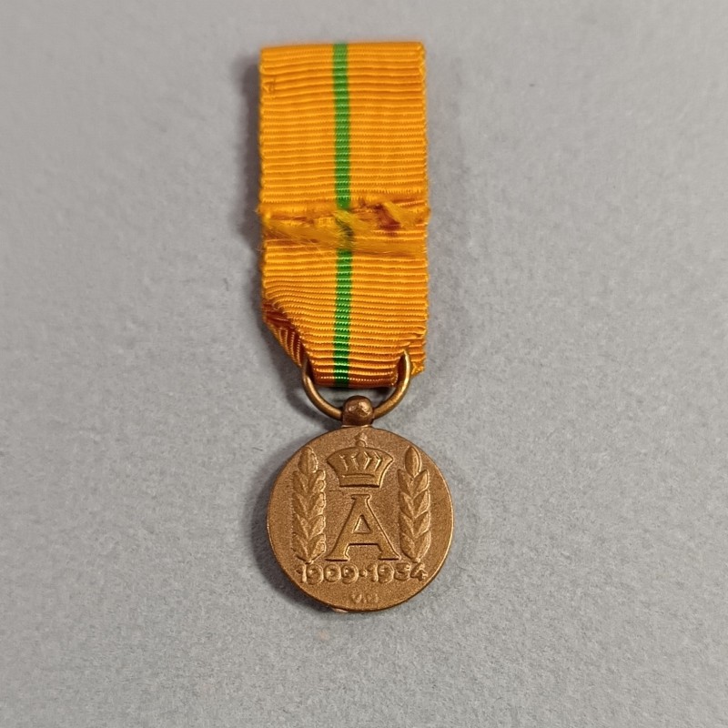 BELGIQUE REDUCTION DE LA MEDAILLE DES VETERANTS DU ROI ALBERT Ier 1909-1934