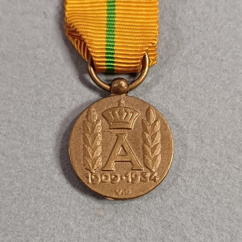 BELGIQUE REDUCTION DE LA MEDAILLE DES VETERANTS DU ROI ALBERT Ier 1909-1934
