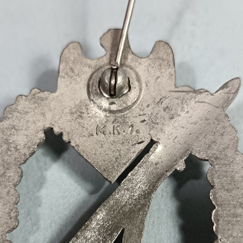 ALLEMAGNE INSIGNE ASSAUT INFANTERIE BADGE DE POITRINE COMBAT ALLEMAND SECONDE GUERRE FABRICANT MK1