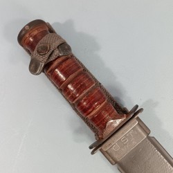 SUPERBE !! COUTEAU DE GI USN CAMILLUS N.Y. U.S.N. MARK 2 NAVY WW2 MARQUAGE LAME FOURREAU NORD 4723 MK2 U.S.N.