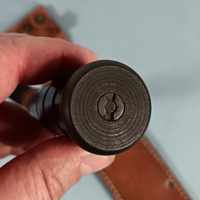 SUPERBE !! COUTEAU DE GI USN CAMILLUS N.Y. KABAR NAVY WW2 MARQUAGE LAME FOURREAU CUIR CLAIR U.S.N.