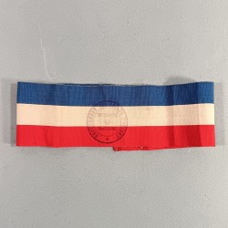 BRASSARD TRICOLORE ANCIENS COMBATTANTS 1914 - 1918 GROUPEMENT DES POILUS D'ORIENT SECTION DE TOURCOING