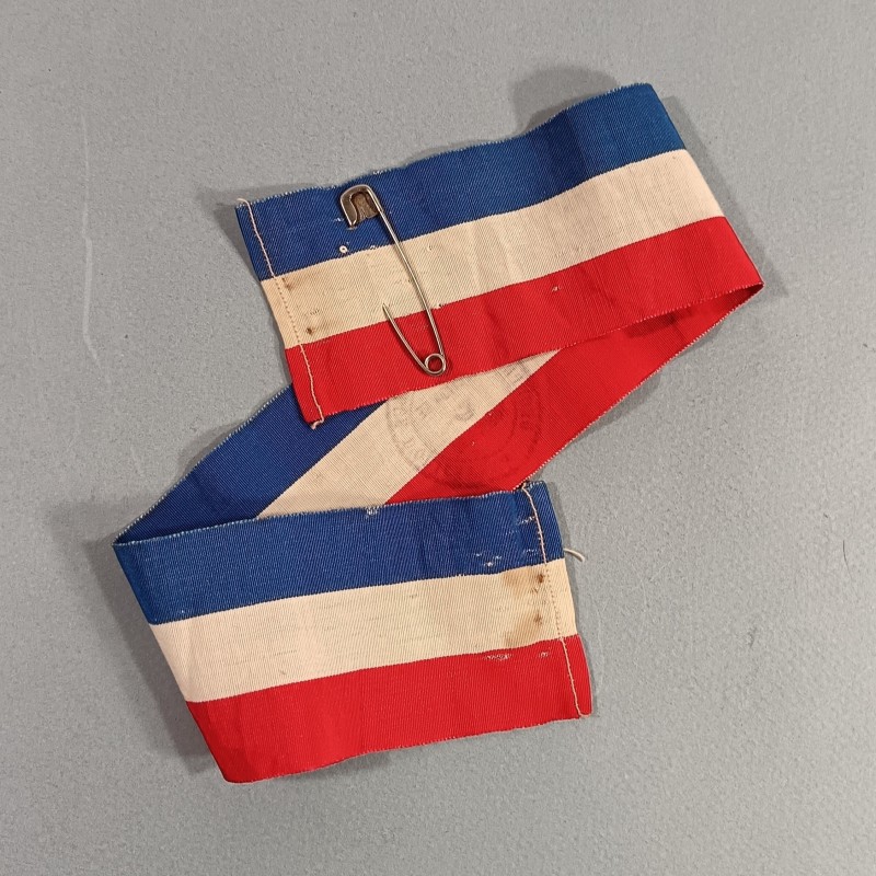 BRASSARD TRICOLORE ANCIENS COMBATTANTS 1914 - 1918 GROUPEMENT DES POILUS D'ORIENT SECTION DE TOURCOING