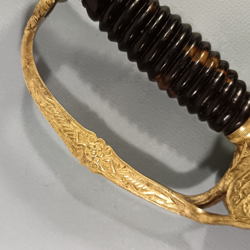 EPEE TROISIEME REPUBLIQUE D'AMIRAL DE LA MARINE FRANCAISE AVEC DEUX ETOILES GENERAL 1870 1930