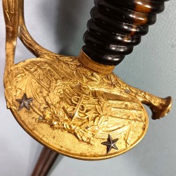 EPEE TROISIEME REPUBLIQUE D'AMIRAL DE LA MARINE FRANCAISE AVEC DEUX ETOILES GENERAL 1870 1930