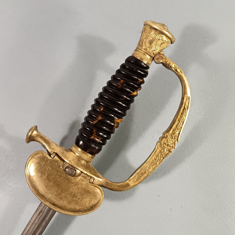 EPEE TROISIEME REPUBLIQUE D'AMIRAL DE LA MARINE FRANCAISE AVEC DEUX ETOILES GENERAL 1870 1930