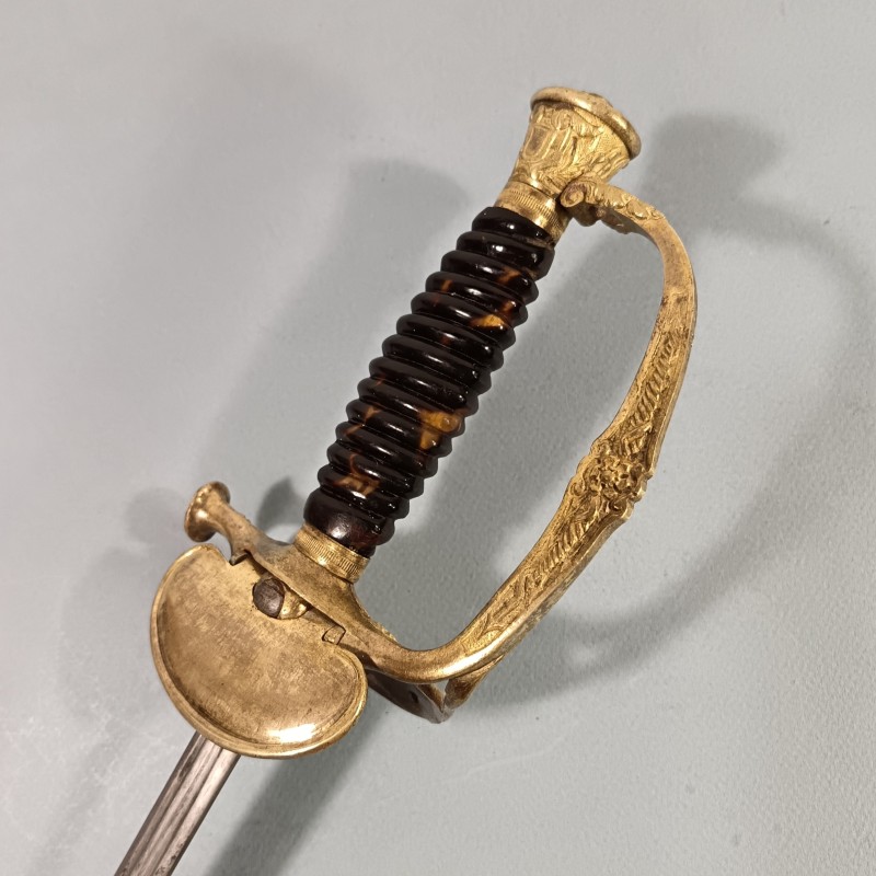 EPEE TROISIEME REPUBLIQUE D'AMIRAL DE LA MARINE FRANCAISE AVEC DEUX ETOILES GENERAL 1870 1930