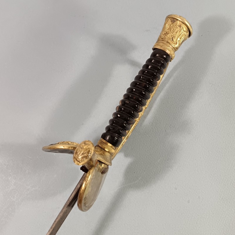 EPEE TROISIEME REPUBLIQUE D'AMIRAL DE LA MARINE FRANCAISE AVEC DEUX ETOILES GENERAL 1870 1930