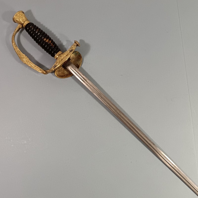 EPEE TROISIEME REPUBLIQUE D'AMIRAL DE LA MARINE FRANCAISE AVEC DEUX ETOILES GENERAL 1870 1930