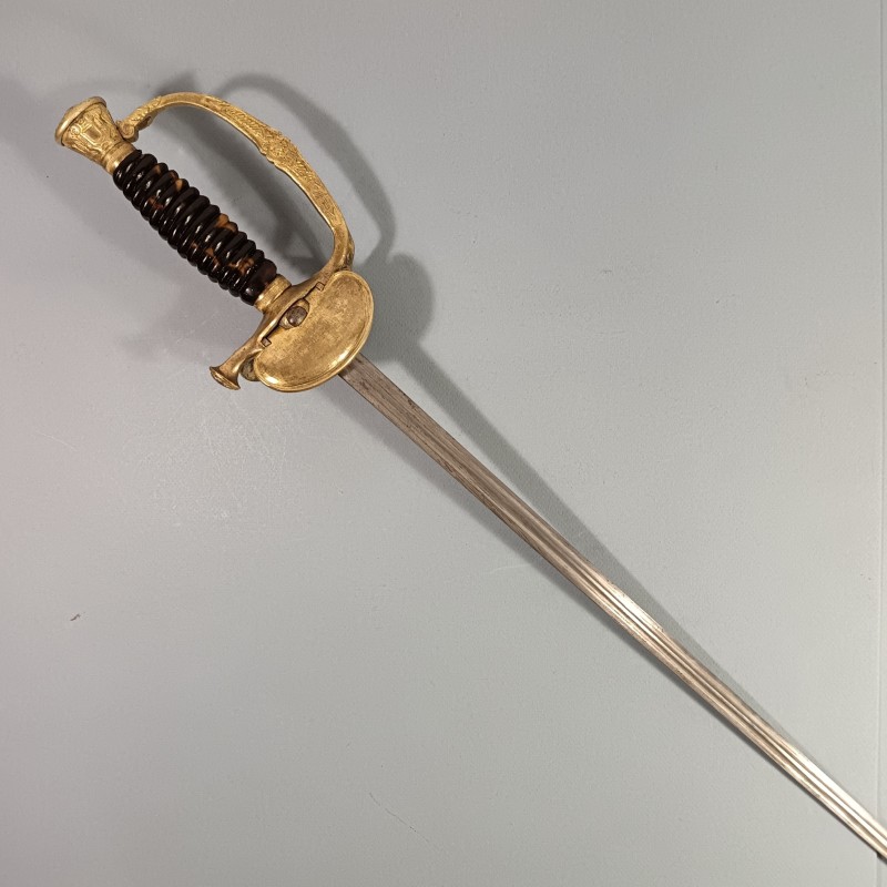 EPEE TROISIEME REPUBLIQUE D'AMIRAL DE LA MARINE FRANCAISE AVEC DEUX ETOILES GENERAL 1870 1930