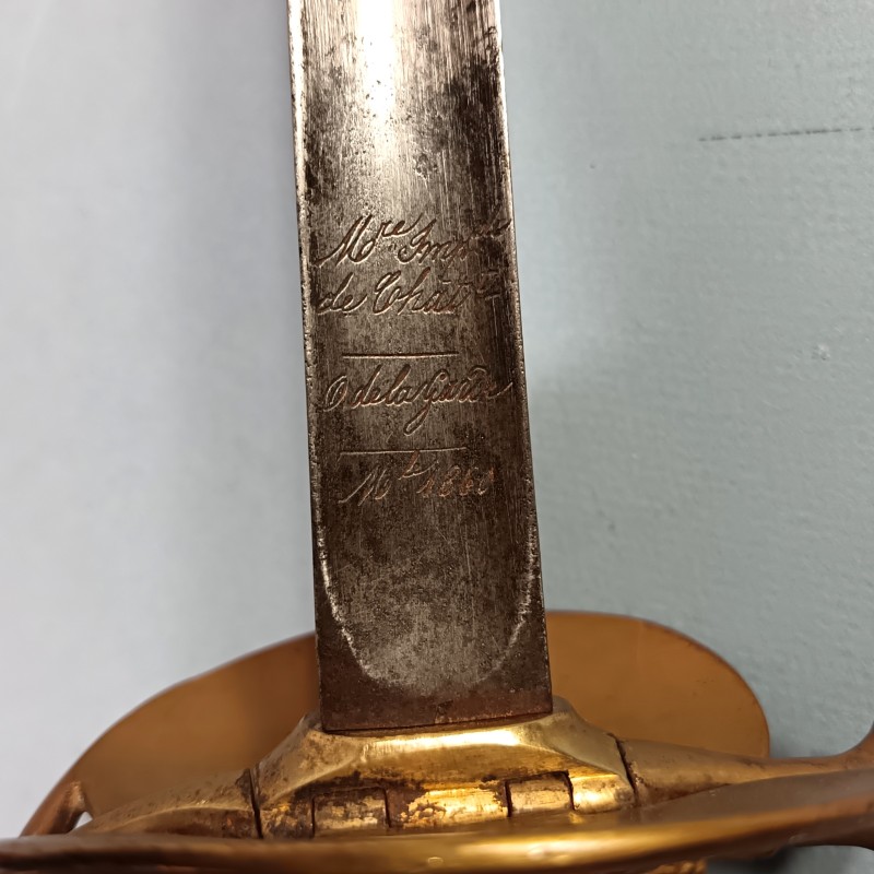 EPEE SECOND EMPIRE OFFICIER DE LA GARDE IMPERIAL MODELE 1860 MANUFACTURE IMPERIALE DE CHATELLERAULT