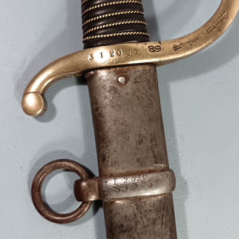 FRANCE SABRE DE CANONNIER MONTE MODELE 1929 TROUPE 3 ème ESCADRON DU TRAIN DES EQUIPAGES