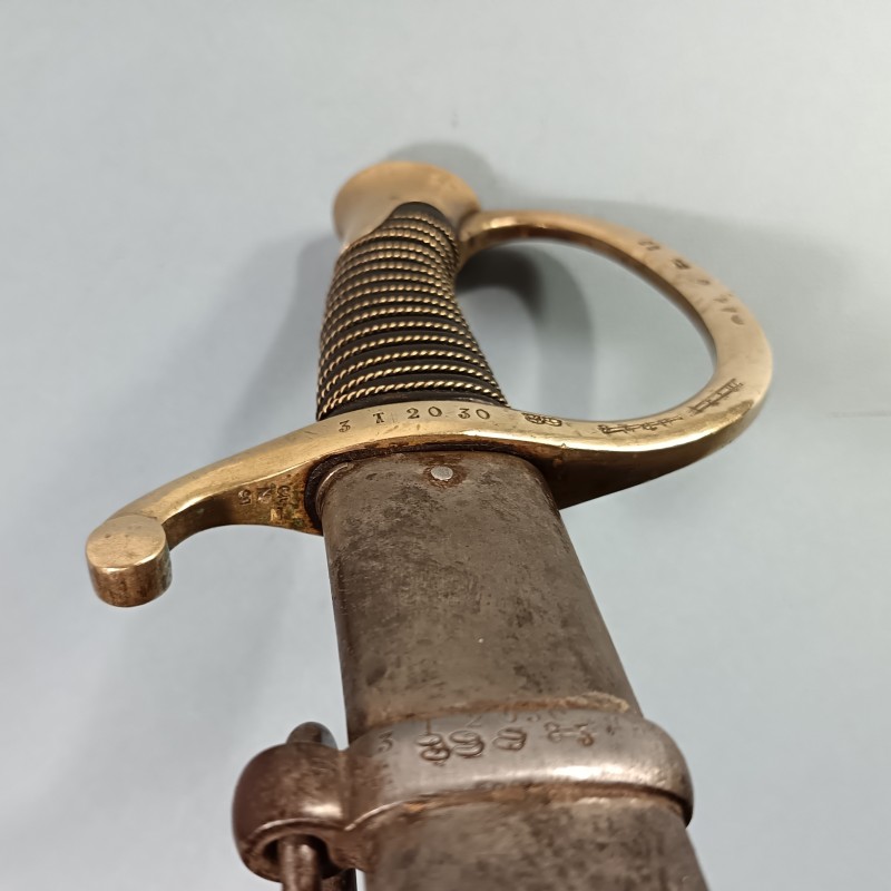 FRANCE SABRE DE CANONNIER MONTE MODELE 1929 TROUPE 3 ème ESCADRON DU TRAIN DES EQUIPAGES