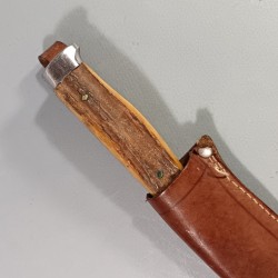 COUTEAU SCOUTS FABRICATION LE ROUTIER INOXIDABLE FOURREAU CUIR ANNEES 1940-1950