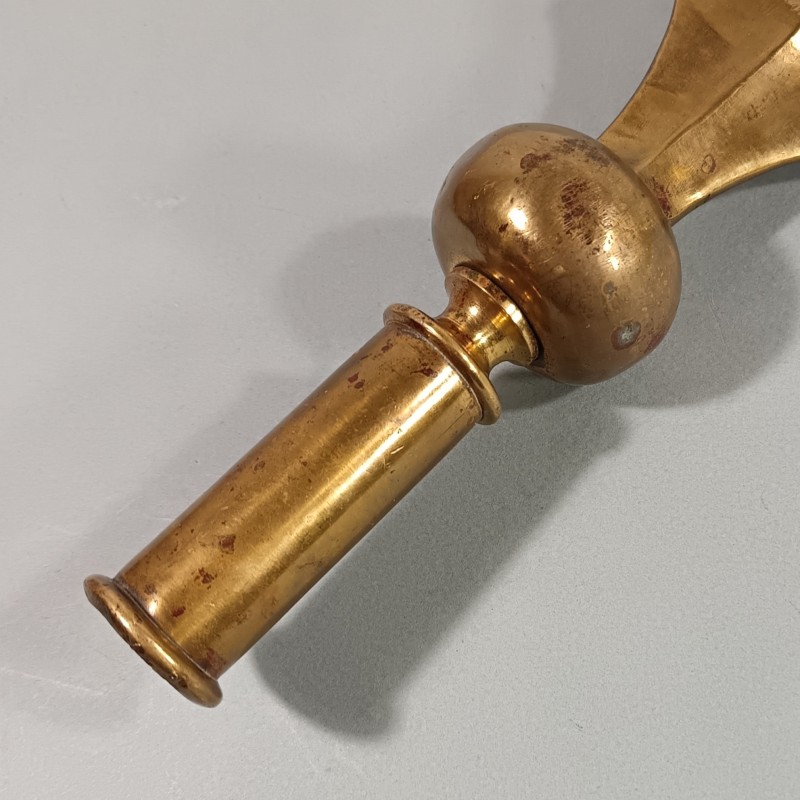 HAMPE  OU POINTE DE DRAPEAU FABRICATION ANCIENNE EN BRONZE DORE TROISIEME REPUBLIQUE HAUTEUR 38 cm