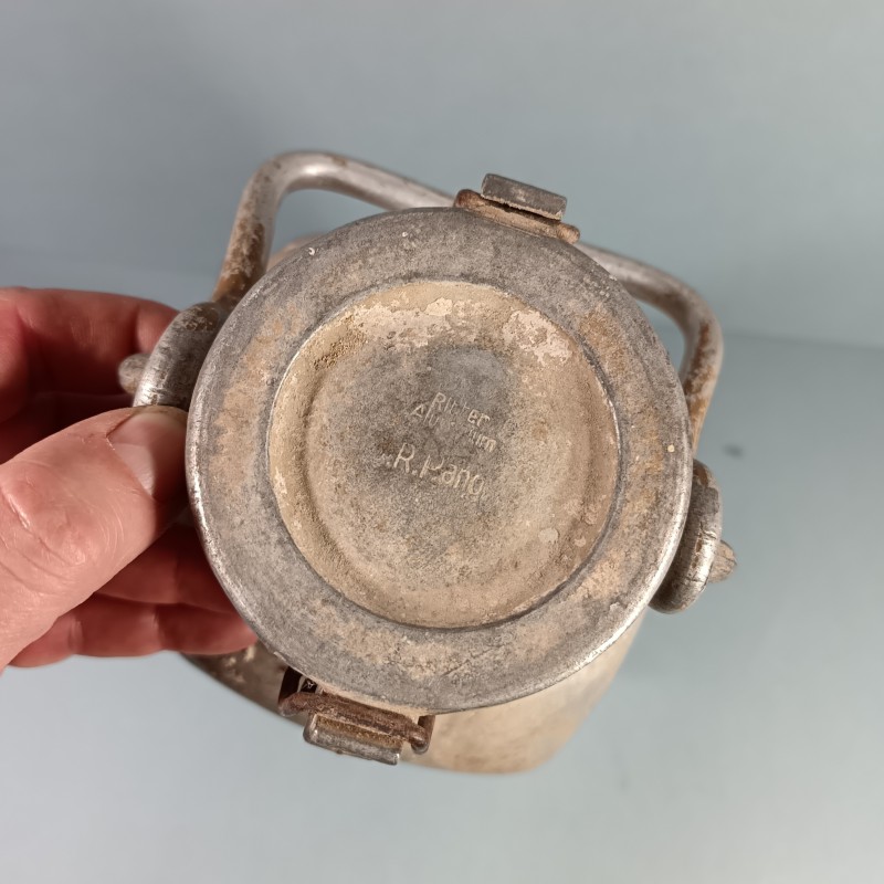 BIDON ALLEMAND EN ALUMINIUM POUR EAU OU LAIT TRINKWASSER 5 LITRES FABRICATION SECONDE GUERRE