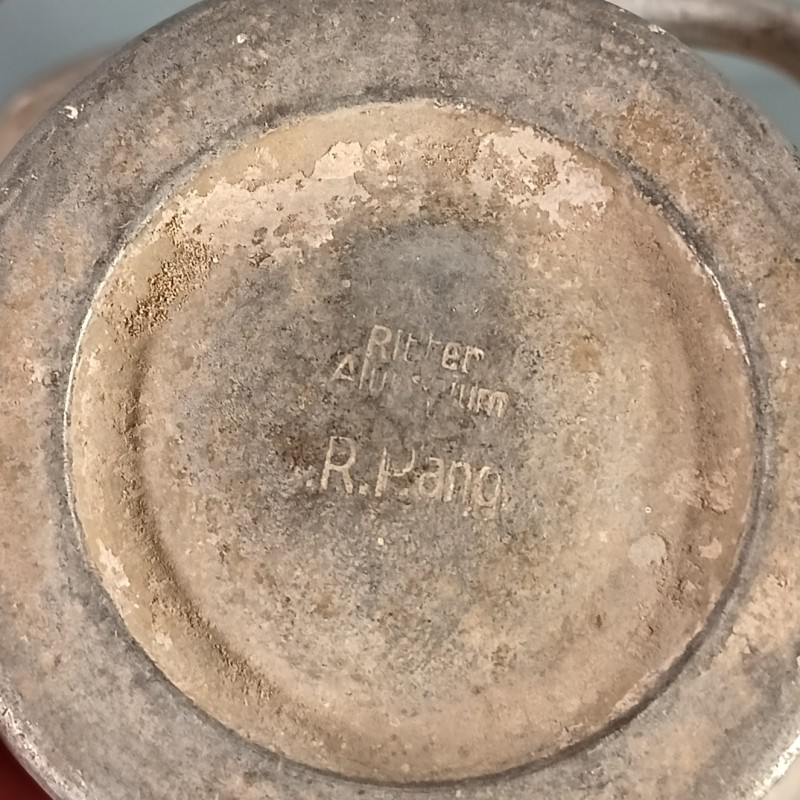 BIDON ALLEMAND EN ALUMINIUM POUR EAU OU LAIT TRINKWASSER 5 LITRES FABRICATION SECONDE GUERRE