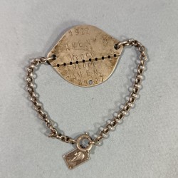 PLAQUE D'IDENTITE MILITAIRE TROUPE MODELE 1918 AMEN HENRI CLASSE 1927 MATRICULE 1127 A CARCASSONNE