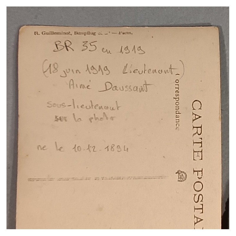 ENSEMBLE DE 2 PHOTOS CPA D'UN PILOTE D'AVIATION GUERRE 1914 - 1918 SPA 35 ET COMMANDANT EN 1937 AIME DAUSSANT