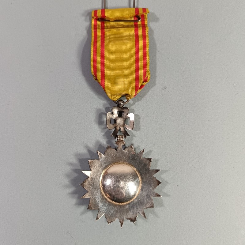 TUNISIE MEDAILLE EN ARGENT D'OFFICIER DE L'ORDRE TUNISIEN DU NICHAN IFTIKHAR MUHAMMAD EL AMIN 1942-1957 FRANCE LIBRE