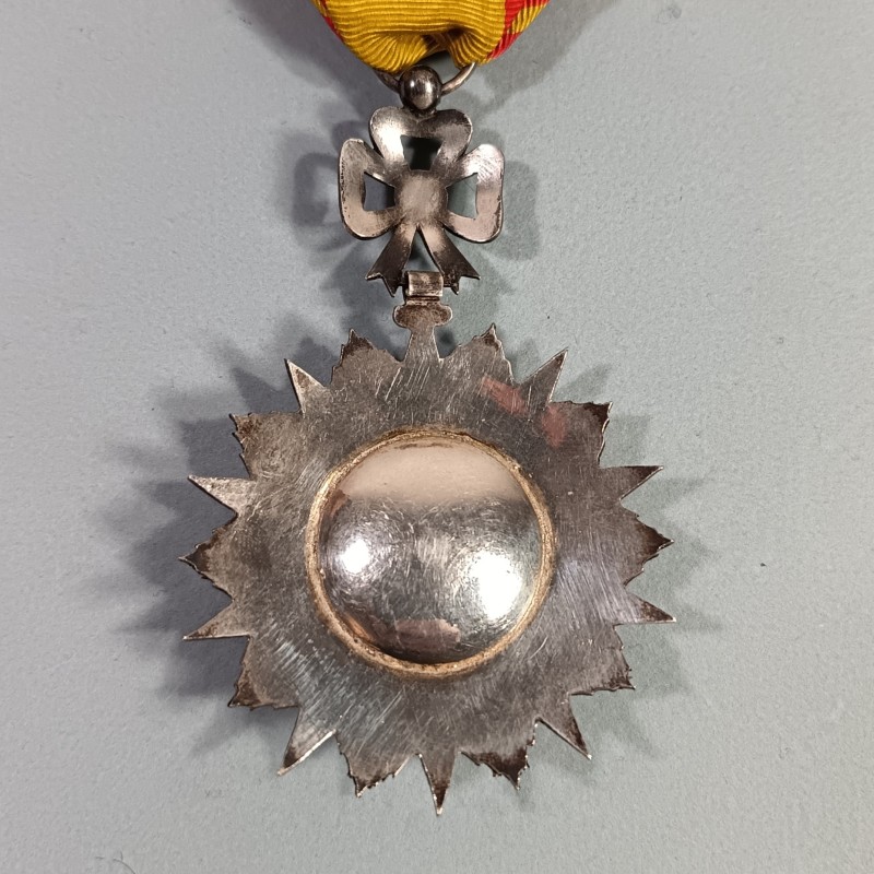 TUNISIE MEDAILLE EN ARGENT D'OFFICIER DE L'ORDRE TUNISIEN DU NICHAN IFTIKHAR MUHAMMAD EL AMIN 1942-1957 FRANCE LIBRE