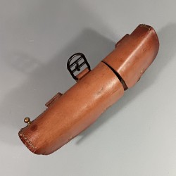 CARTOUCHIERE MODELE 1935 / 1937 COTE GAUCHE COULEUR MARRON CUIR LISSE TAMPONNEE ANNEES 1940