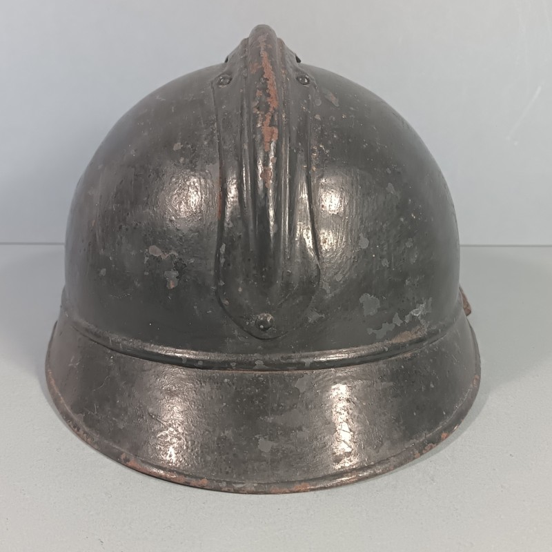 CASQUE ADRIAN MODELE 1915 ARTILLERIE COMPLET GUERRE 1914-1918 JUGULAIRE OFFICIER FANTAISIE
