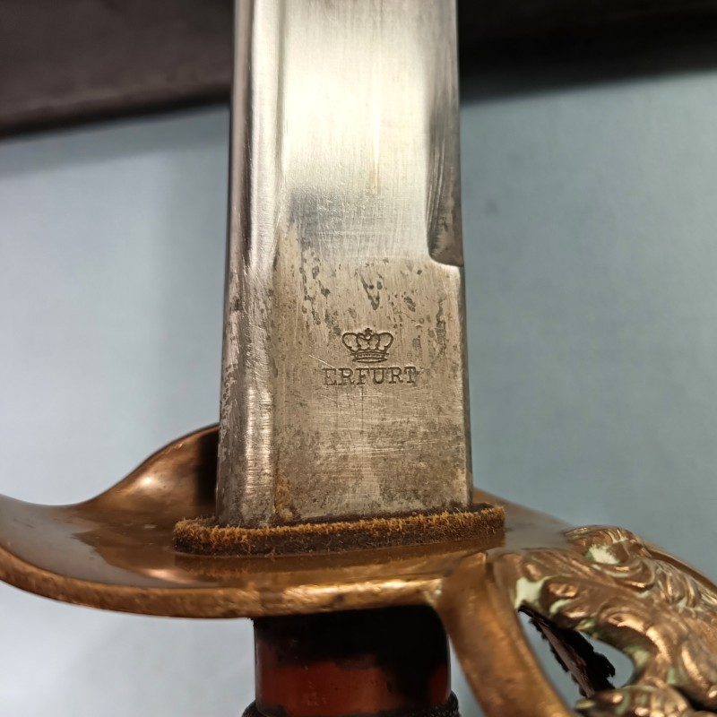 SABRE DE PORTE DRAPEAU REGIMENT DE PRUSSIEN DATE 1905 FAHNENTRAGER SEITENGEWEHR FABRICANT ERFURT SOLINGEN