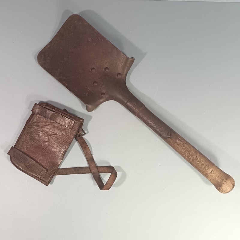 OUTIL MILITAIRE PELLE BECHE INDIVIDUELLE EQUIPEMENT DE SOLDAT GUERRE 1914 1918