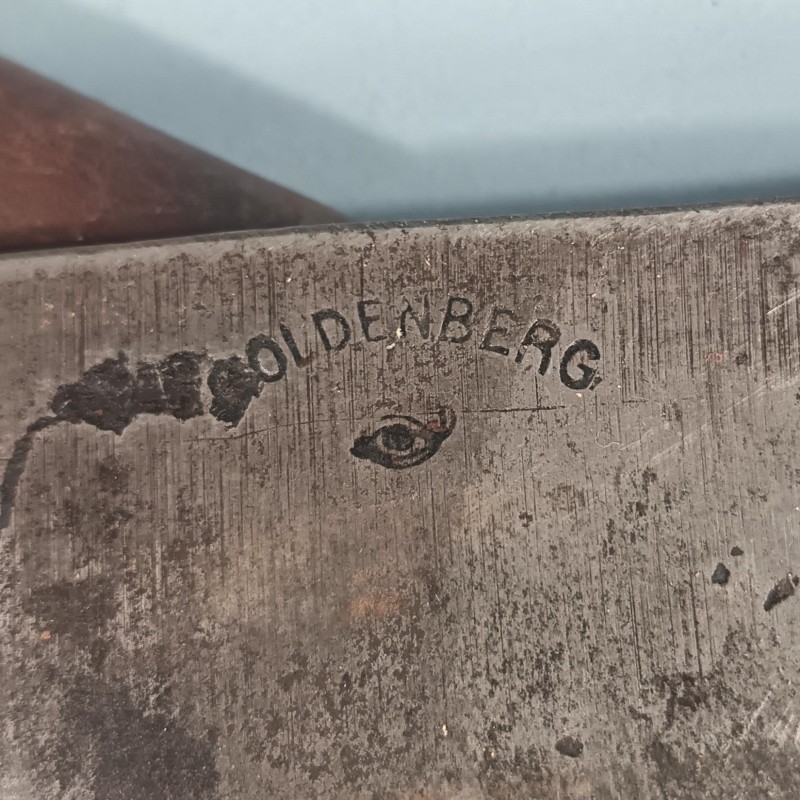 OUTIL MILITAIRE SERPE INDIVIDUELLE EQUIPEMENT DE SOLDAT GUERRE 1914 1918 OU 1939 145 CUIR DATE 1917 ET SERPE 1922