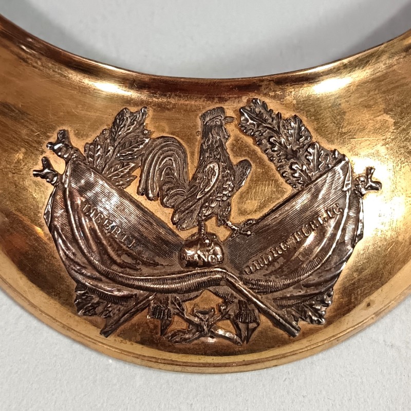 HAUSSE COL AU COQ D'OFFICIER D'INFANTERIE OU GARDE NATIONALE LOUIS PHILIPPE ET SECONDE REPUBLIQUE 1848 1852
