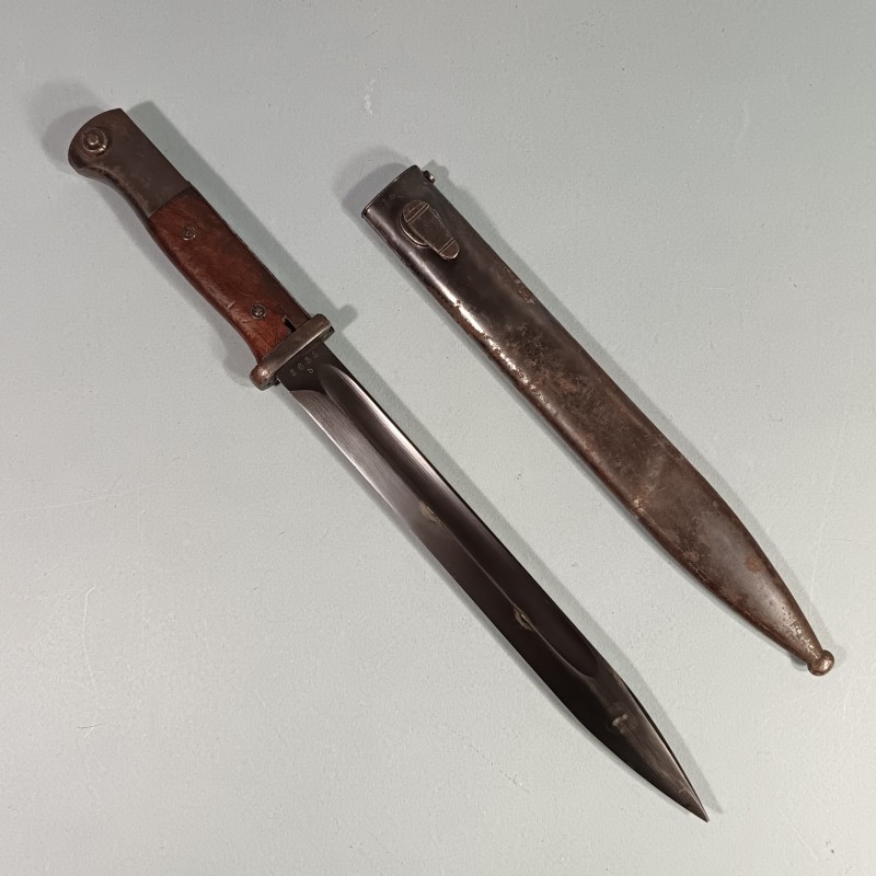 BAIONNETTE ALLEMANDE 98K FOURREAU ET BAIONNETTE AVEC MEME NUMERO ET CODE FABRICANT S/185 DATEE 1937